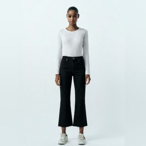 Zara Crop High-Rise Jeans